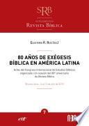 Libro 80 años de exégesis bíblica en América Latina