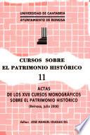Libro Actas de los XVII Cursos Monográficos sobre el Patrimonio Histórico
