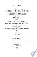 Libro Anales de la Academia de Ciencias Medicas, Fïsicas y Naturales de la Habana