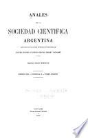 Libro Anales de la Sociedad Científica Argentina