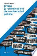 Libro Crítica (y reivindicación) de la universidad pública