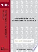 Libro Demandas sociales en materia de horarios