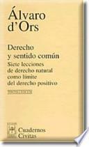 Libro Derecho y sentido común
