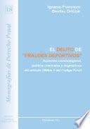 Libro El delito de fraudes deportivos