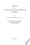Libro Historia de la Academia Nacional de Medicina de México