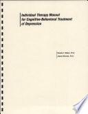 Libro Individual Therapy Manual for Cognitive-behavioral Treatment of Depression