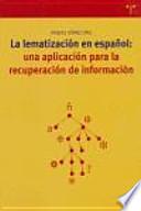 Libro La lematización en español