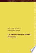 Libro Las hablas rurales de Madrid