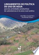 Libro Lineamientos de política de uso de agua