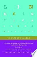 Libro Lingüística coseriana, lingüística histórica, tradiciones discursivas