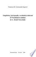 Libro Lingüística, lexicografía, vocabulario dialectal
