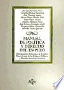 Libro Manual de política y derecho del empleo