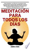 Libro Meditación para todos los días