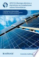 Libro Montaje eléctrico y electrónico en instalaciones solares fotovoltaicas. ENAE0108