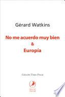 Libro No me acuerdo muy bien & Europía