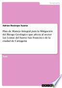 Libro Plan de Manejo Integral para la Mitigación del Riesgo Geológico que afecta al sector Las Lomas del barrio San Francisco de la ciudad de Cartagena