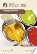 Libro Preparación de Productos de Acabado. MAMR0208
