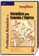Libro Problemas resueltos de matemáticas para economía y empresa