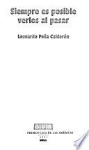 Libro Siempre es posible verlos al pasar