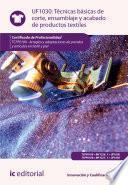 Libro Técnicas básicas de corte, ensamblado y acabado de productos textiles. TCPF0109