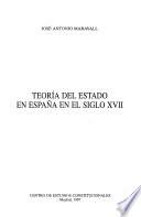 Libro Teoría del estado en España en el siglo XVII