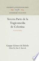 Libro Tercera Parte de la Tragicomedia de Celestina