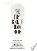 Libro The First Book of Tenor Solos