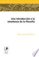 Libro Una introducción a la enseñanza de la filosofía